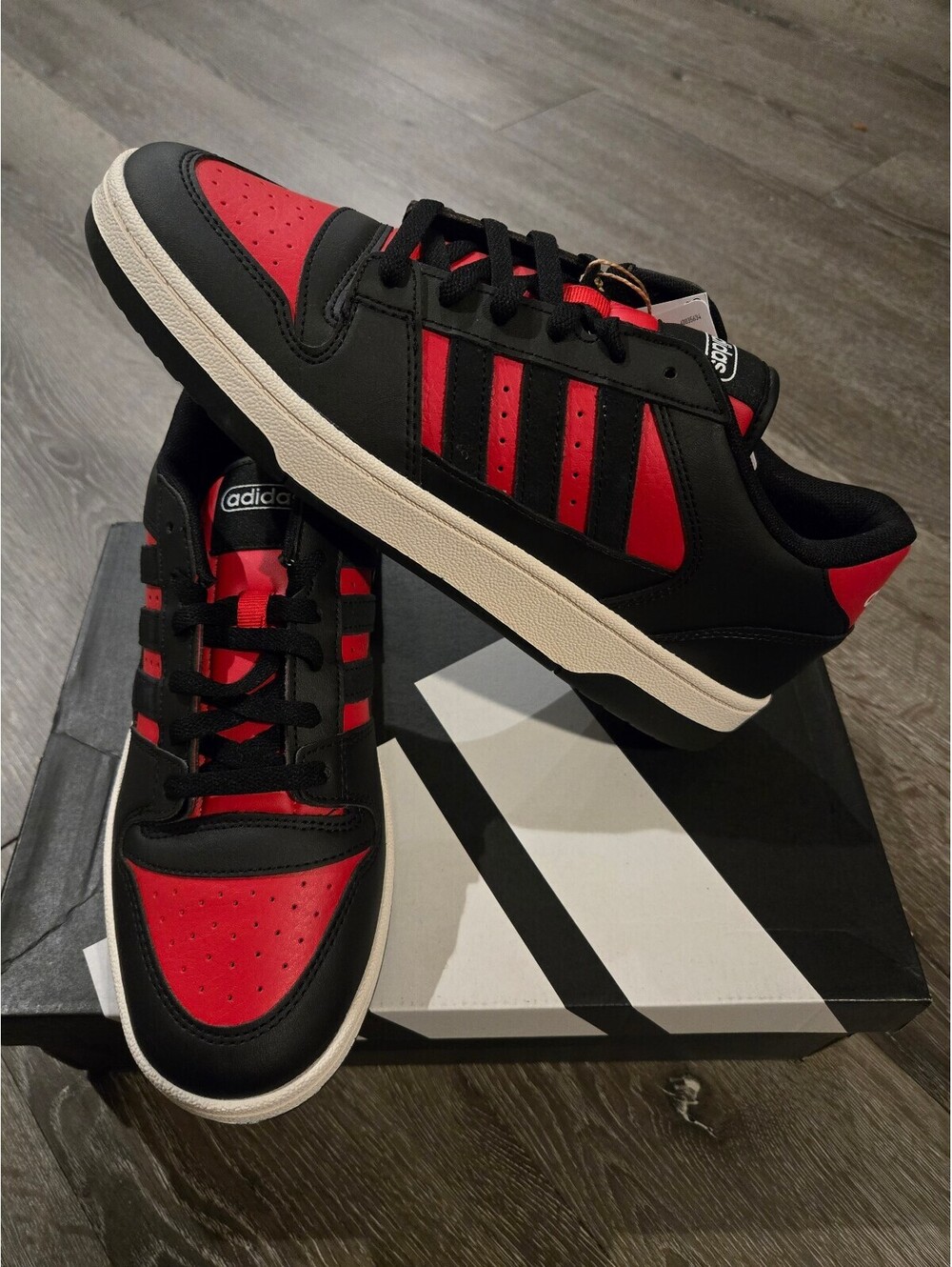 adidas Break Start Black Red White Men's 9.5 Womens 10.5 New Box